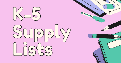 K-5 supply lists