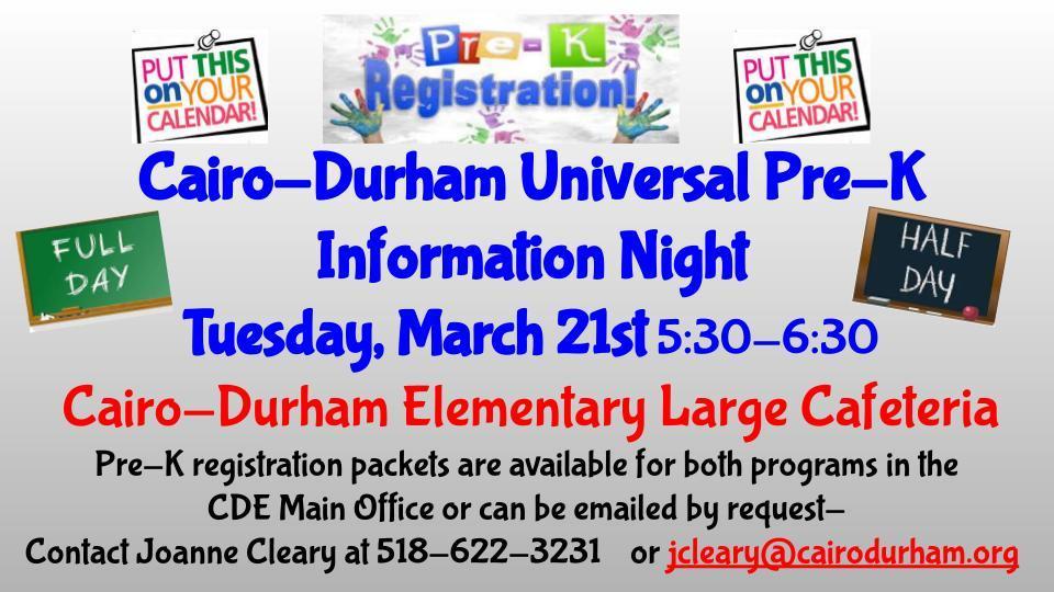 Pre-K Information Night