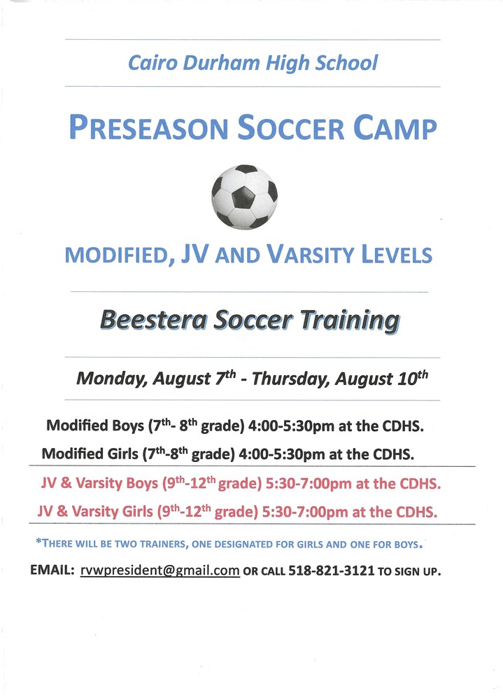 Preseason Soccer Camp