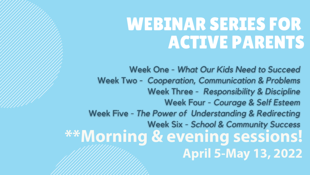 webinar series for active parents six weeks morning and evening sessions