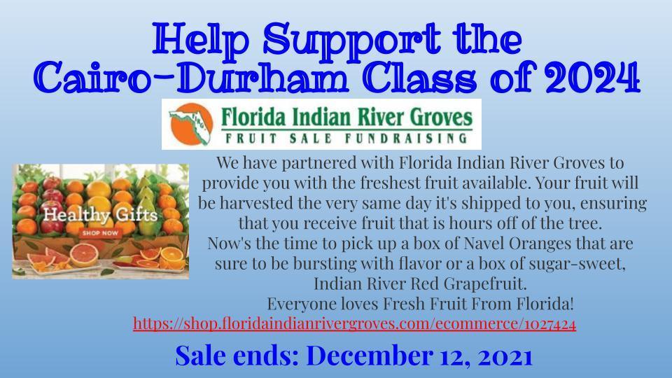 class of 2024 Florida fruit fundraiser order by December 12th