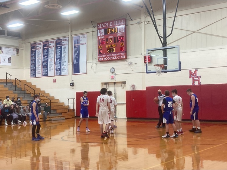 boys JV basketball game at Maple Hill