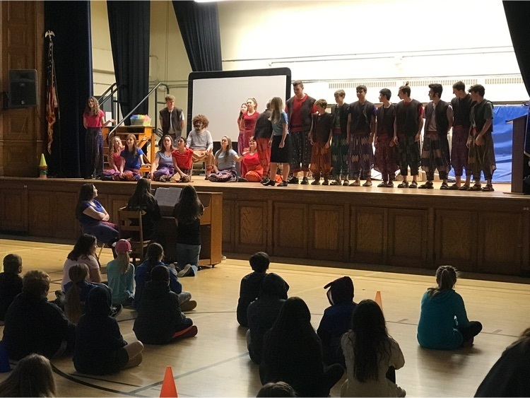 students putting on musical 
