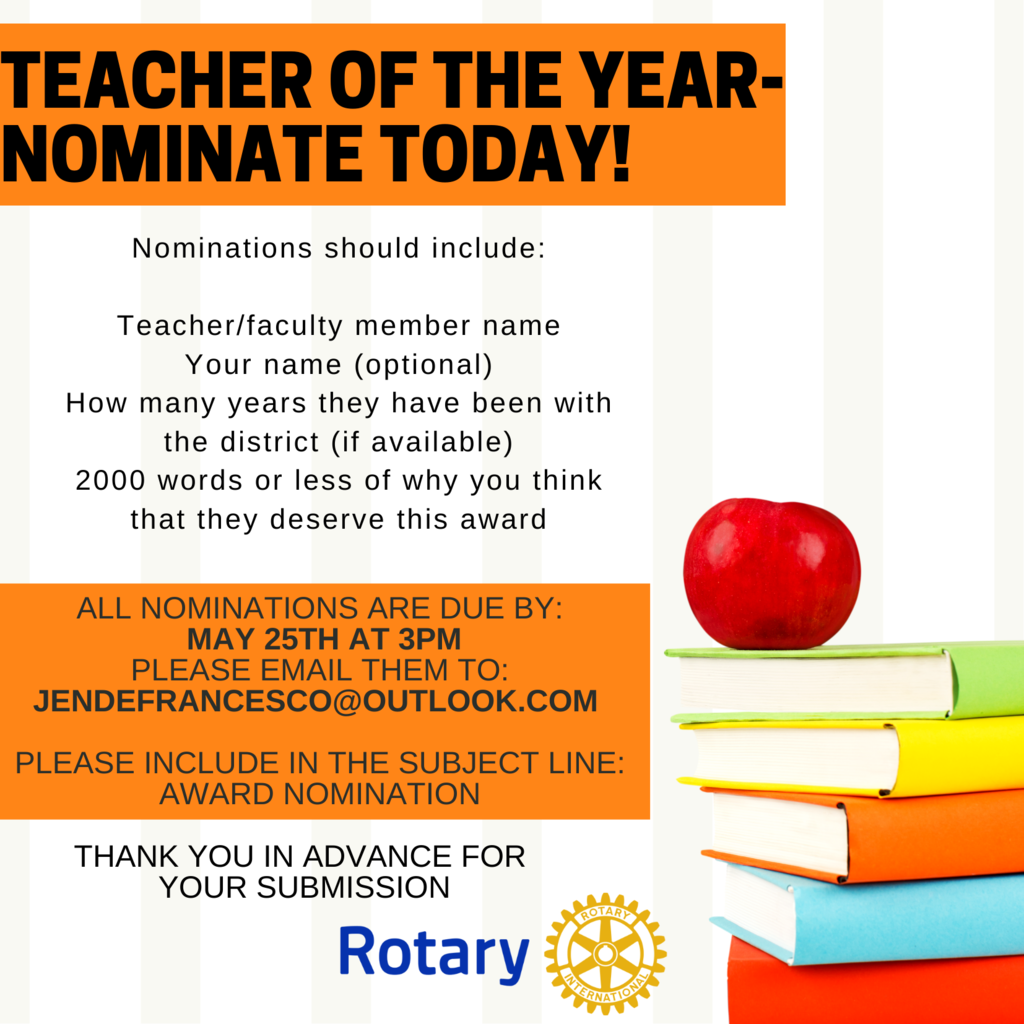 teacher of the year nomination flyer