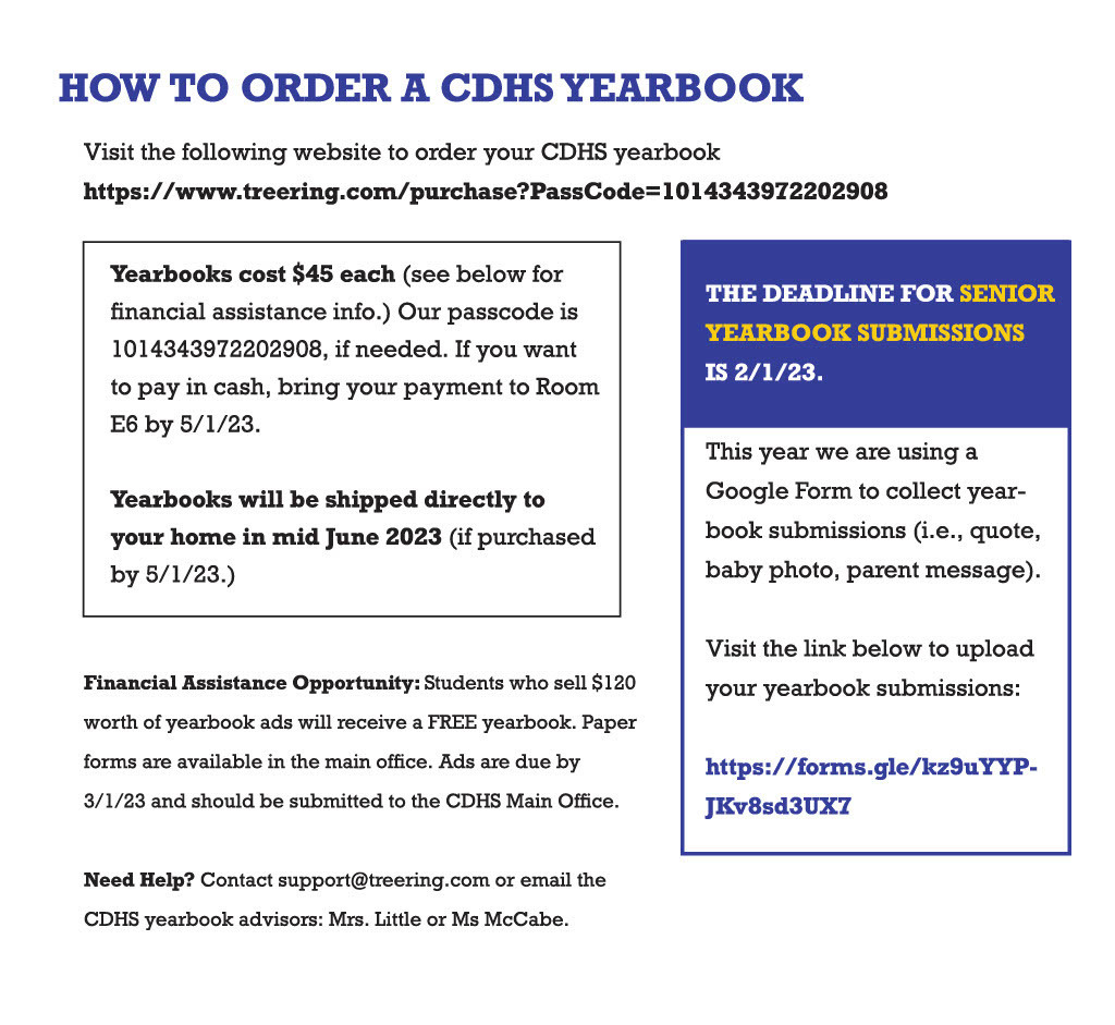 How to Order Yearbook Info