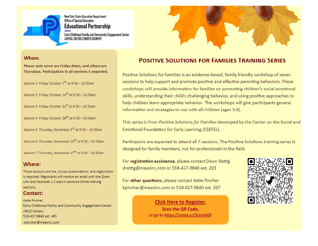 Parent Workshop Flier