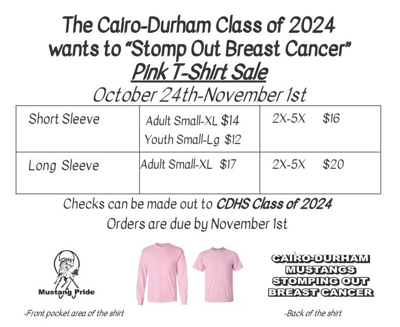 Class of 2024 Pink Shirt Fundraiser