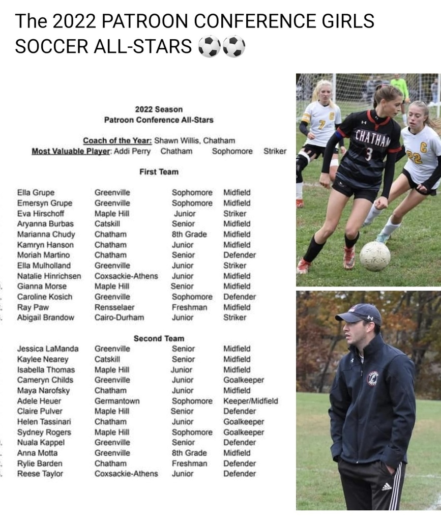 Patroon Conference Girls Soccer All Stars