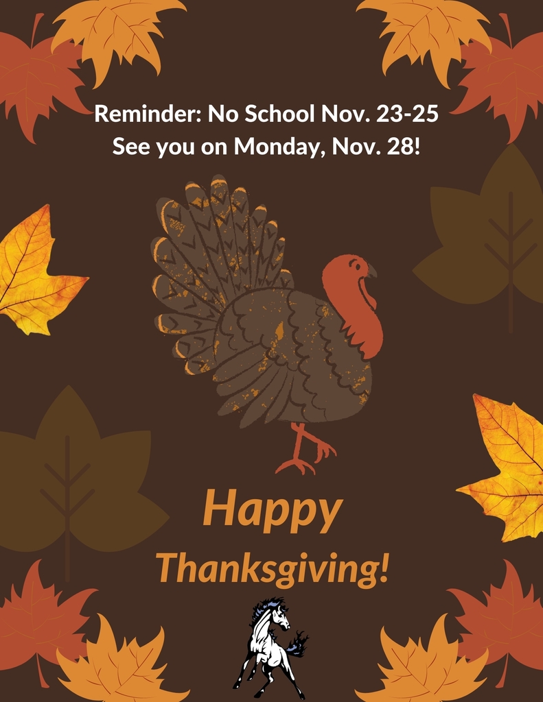 No School Reminder Nov. 23-25