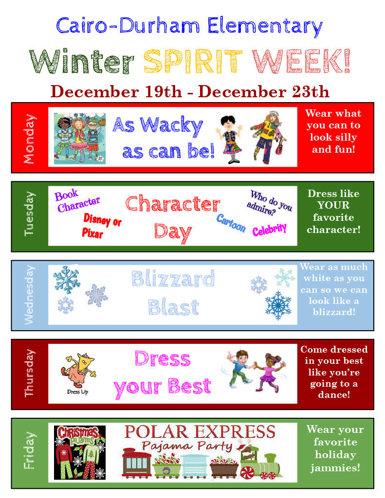 CDES Winter Spirit Week