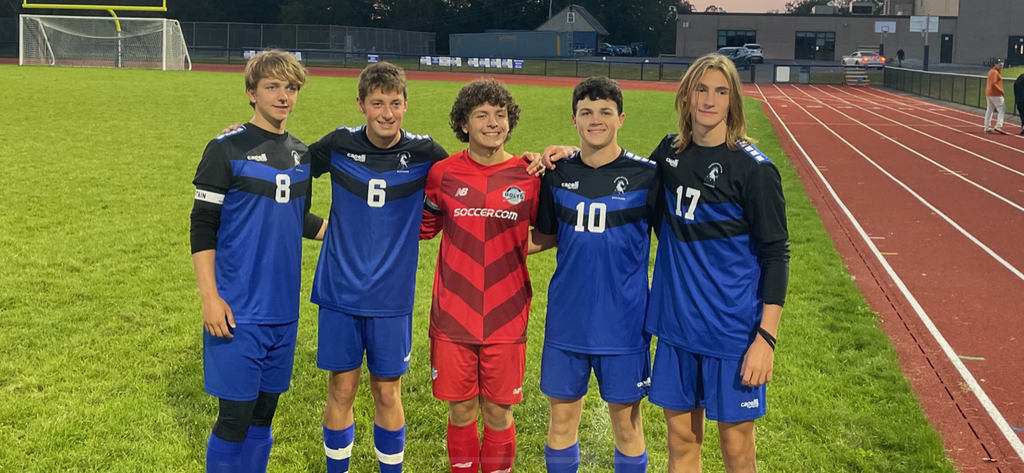 Zach, Kennedy, Colin, Brendan, and Alex on Senior Night